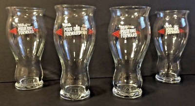 Samuel Adams Boston Lager Pour One Forward Glass 16 oz Sensory (4) Glasses - New