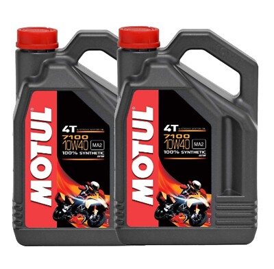 Motul 7100 8L 4T 10W40 100% synthetic 4-Stroke Ester Engine Motor Oil 2 x 4L