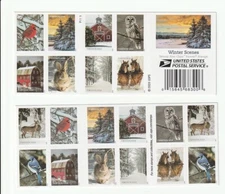 Scott # 5532 - 5541  US  Winter Scenes Christmas  Block 20 stamps   M/NH  O/G 