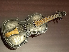 MUSEUM PIECE AUTHENTIC RUSSIAN IMPERIAL KARL FABERGE SILVER 84 VIOLIN DESK CLOCK