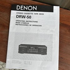 Denon DRW-50 Owners Manual Stereo Cassette Tape Deck Operating Instructions