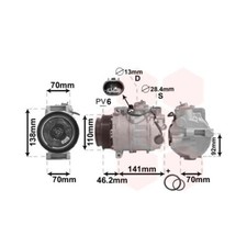 1x Kompressor, Klimaanlage VAN WEZEL 3000K091 passend für MERCEDES-BENZ