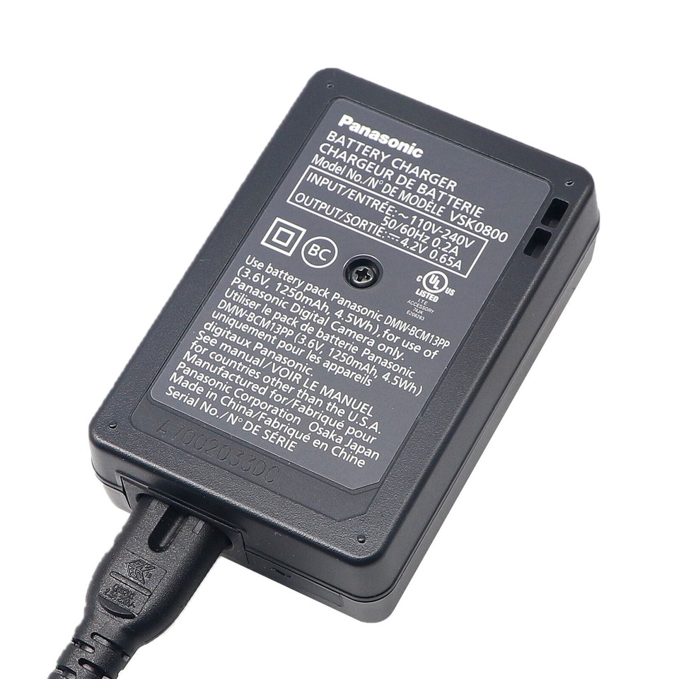 CHARGEUR SECTEUR+VOITURE Panasonic Lumix DMC-FT5 DMC-TS5 DMW-BCM13