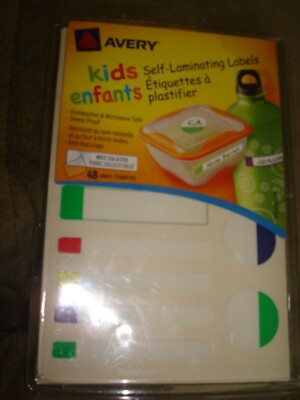 AVERY KIDS SELF-LAMINATING LABELS