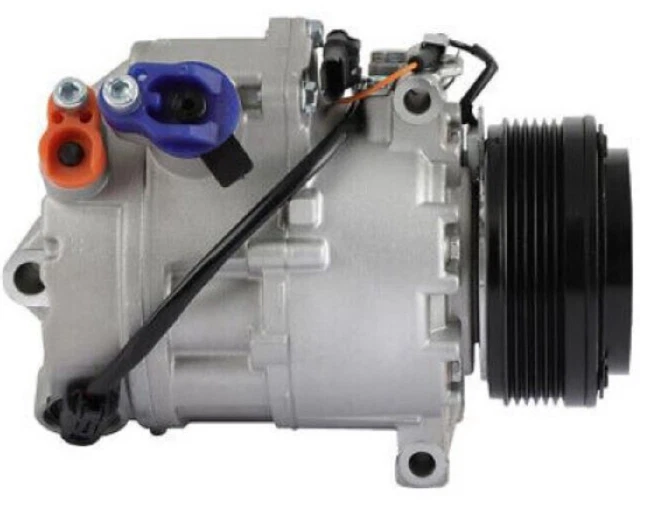 Compresor de aire acondicionado para BMW X5 2007 2008 2009 2010 3,0 L 6 ranuras polea Foto 2 de 3