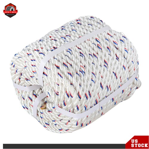 Cuerda de poliéster de doble trenza de 5/8" × 150' cuerda de toro arborista cuerda de aparejo 8600 libras - Imagen 8 de 12