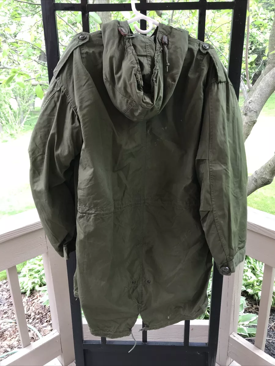 Vintage 1953 US Army Woodbury Fishtail M-1951 M51 Parka Jacket Korean War  Med