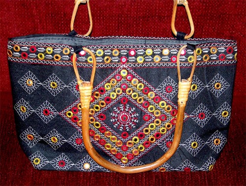 ¡BOLSO DE MANO BORDADO MEZCLA DE SEDA/BOLSO DE COMPRAS/CARTERA/BOLSO DE NOCHE DE LA INDIA! - Imagen 3 de 4