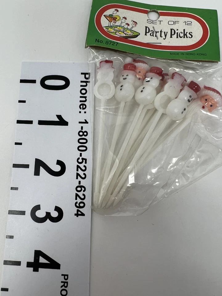 28 selecciones florales vintage de plástico para cupcakes muñeco de nieve de Navidad Foto 3 de 4