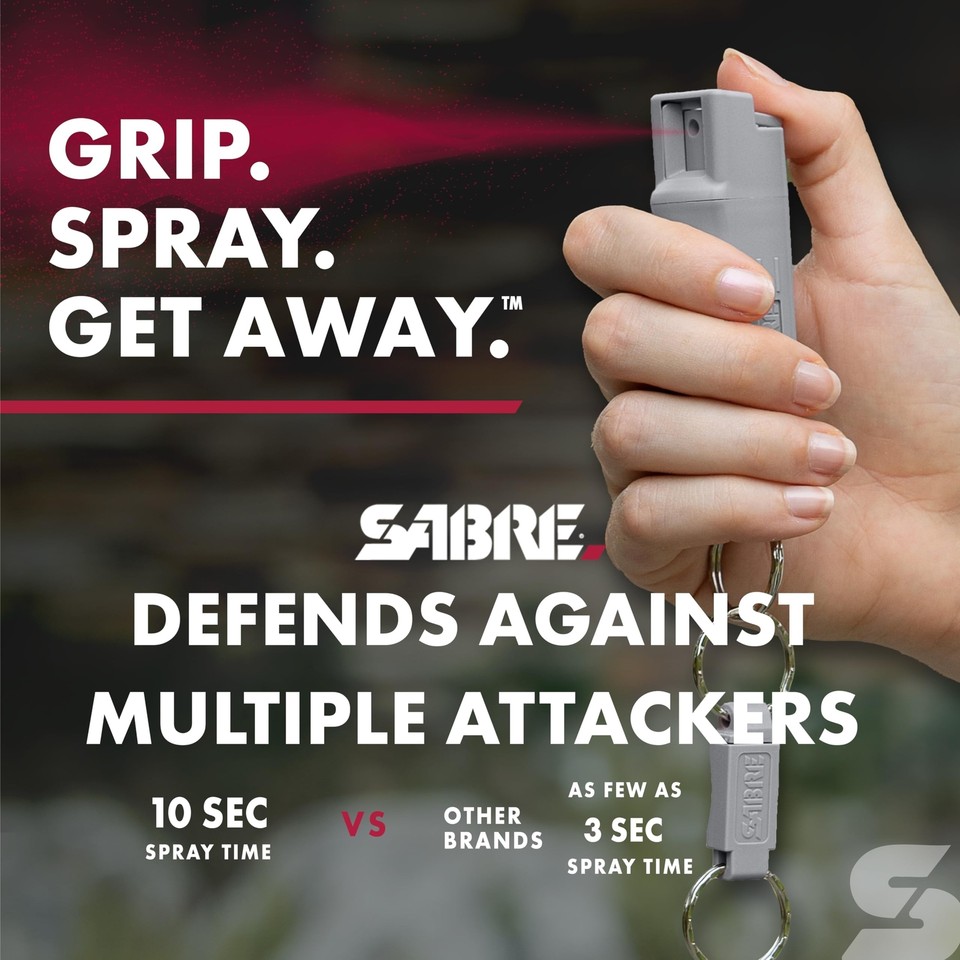 SABRE Pepper Spray, Maximum Police Strength OC Spray, Quick Release