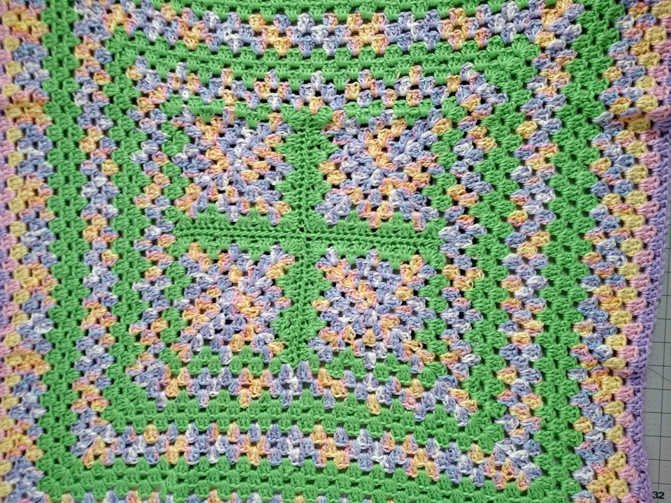 Nuevo Suave Hecho a Mano Crochet Bebé Cuna Manta Recepción Manta Sombrero Foto 4 de 4