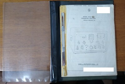 HP MODEL MODEL 330B/C/D Operating and service manual
