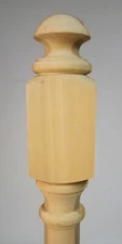 48" x 3" x 3"Unfinished Poplar Ball Top Newel Post by Stairtrends B3240 New