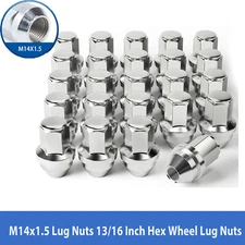 24pcs M14x1.5 Lug Nuts 13/16 Inch Hex Cone Seat for Ford F150 Lincoln Navigator