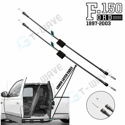 2-Piece Rear Door Latch Release Cable Set For 1997-2004 Ford F-150 & F-250 4 thumbnail image