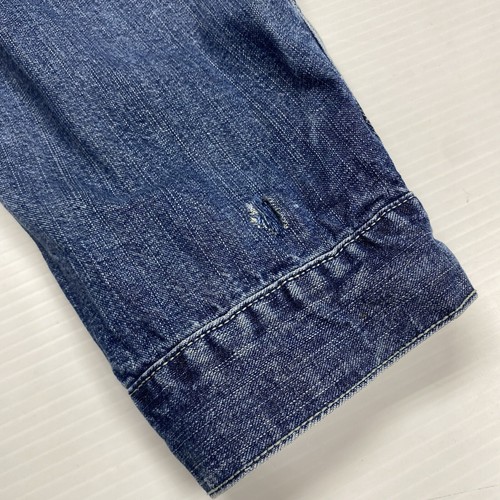 Vtg Rocawear Mens Chore Jacket 3XL Blue Denim Buckle Back Embroidery Y2K Hip Hop - Picture 14 of 14