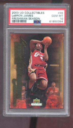 2003-04 UD Upper Deck #46 Lebron James Freshman Season ROOKIE PSA 10 Graded Card