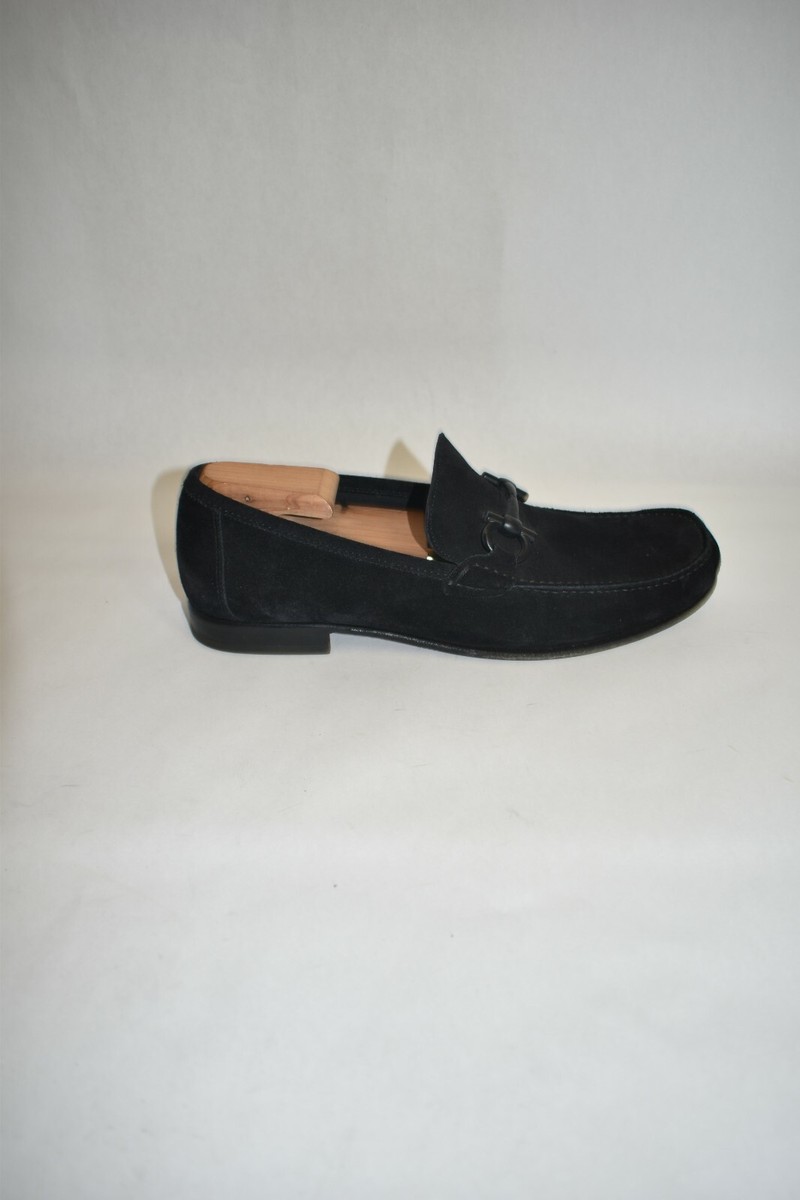 Salvatore Ferragamo Grandioso Black Suede Loafer Loafer with Gancini buckle - Men | Ferragamo main image 3