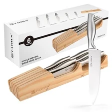 KATISUN Kitchen Knife Set, 6 Pieces Knife Block Sets