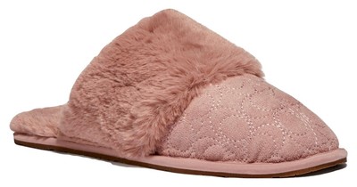 coach pink slippers