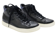ARMANI JEANS Sneakers Uomo UK 9 Caviglie Tondo Punta Nero Lacciatura