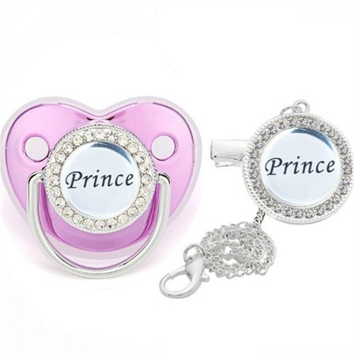 Baby Pacifier Silicone Rhinestone Bling Baby Shower Gift Dummy Infant Nipple - Picture 29 of 40