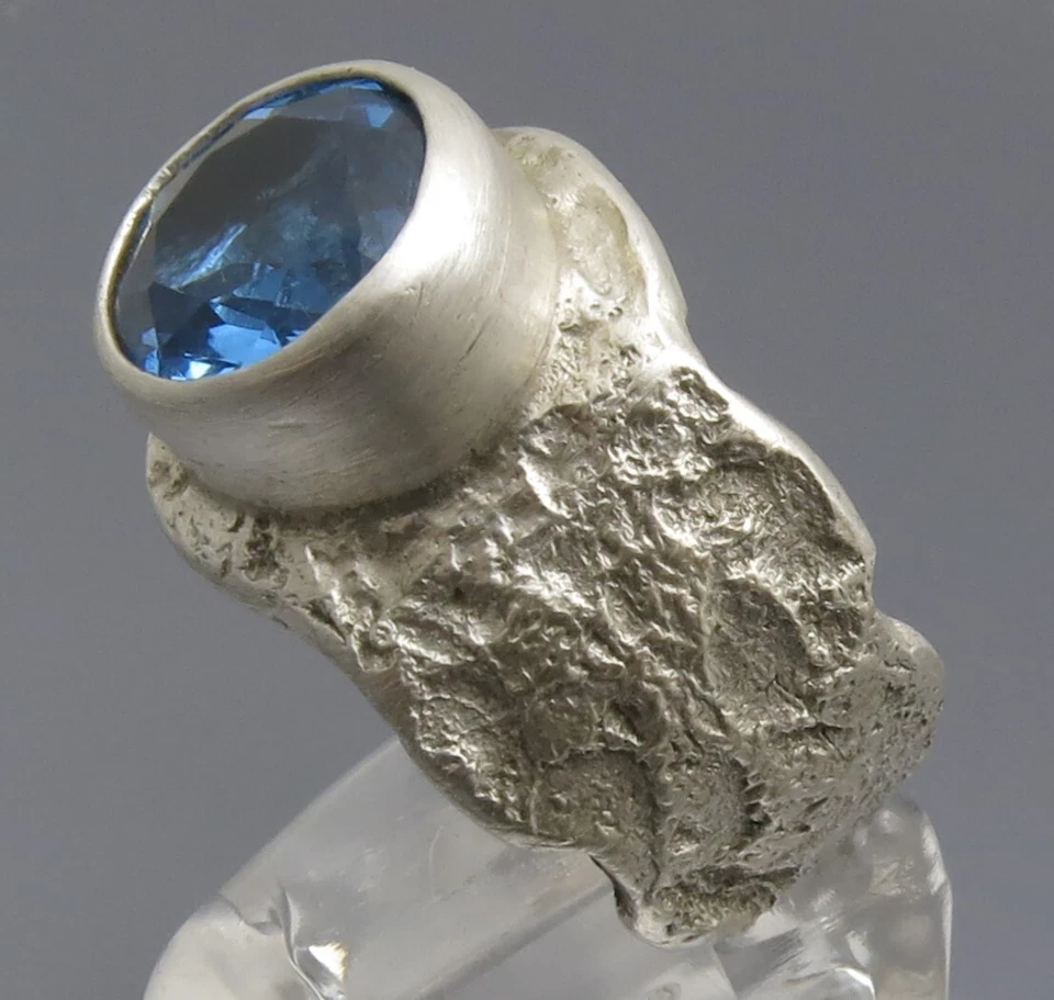 REIF-DESIGN - ANTIK STYLE TOPAS RING - AUS EIGENER GOLDSCHMIEDE - 999 FEINSILBER - Bild 3 von 4