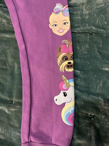 Girls Jojo Siwa Besties Cut Off Sweat Suit Purple Size Medium 7-8 - Picture 3 of 11