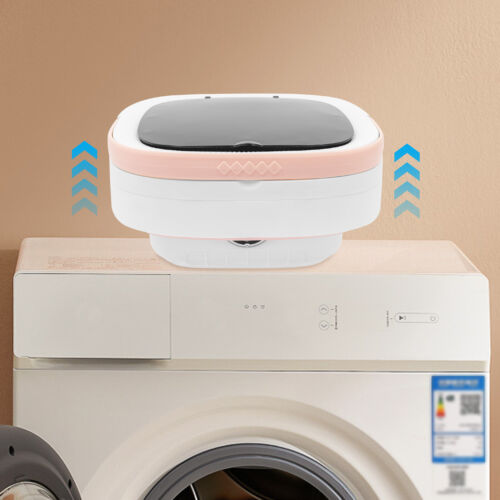 110V Portable Washing Machine Mini Foldable Washing Machine Large Capacity Pink