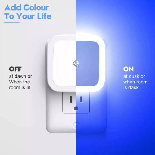 6Pcs Plug-in LED Night Lights Lamp Dusk to Dawn Sensor Hallway Kitchen Bathroom - Picture 2 of 6