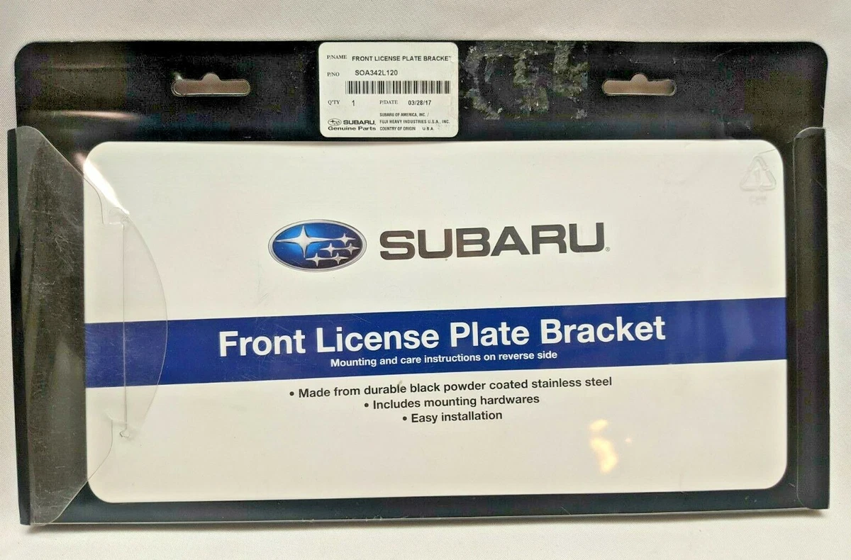 Front License Plate Bracket SUBARU OEM SOA342L120 Stainless Steel
