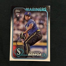 PRELANDER BERROA Signed Autographed 2024 Topps Series 1 One Card RC Mariners #36