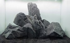 Aquarium Steine - 10 Kg Basalt Gestein Schwar...