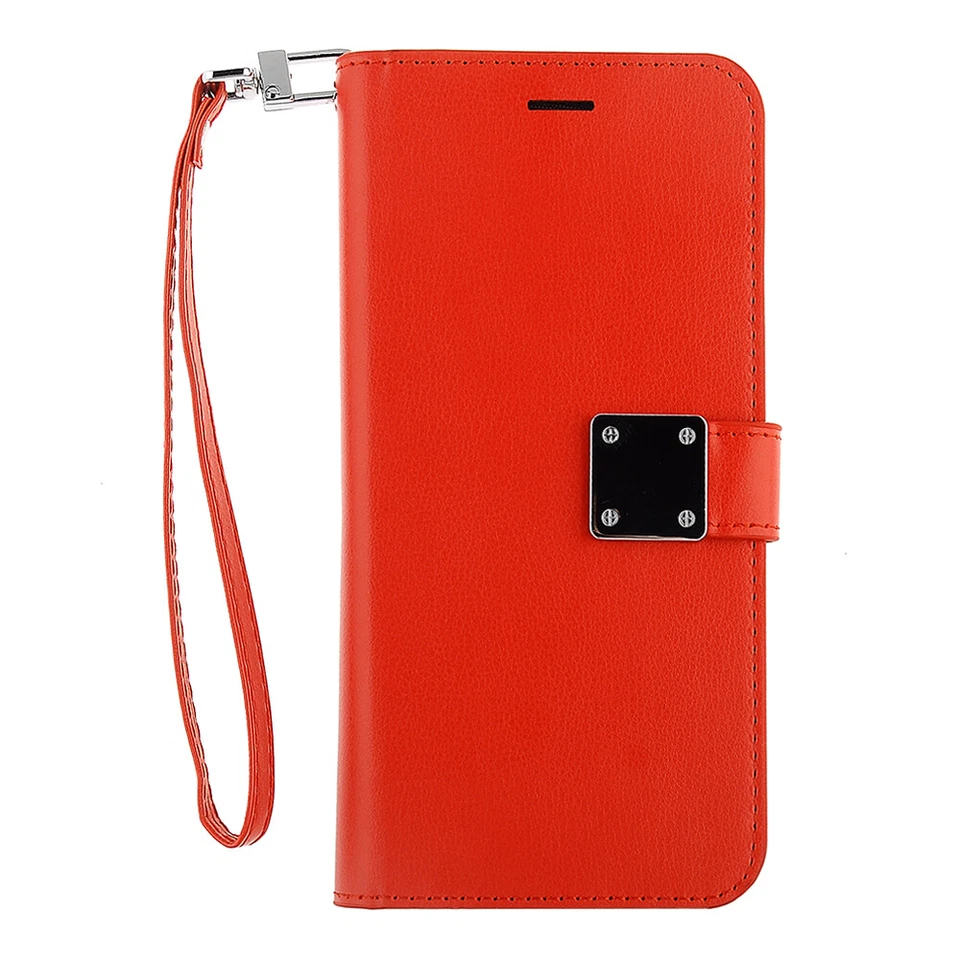 Funda de cuero plegable con billetera tarjetero bolsillo para efectivo para LG K51 - ROJO Foto 2 de 4