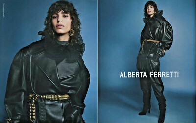 Original Magazine 2 Page Ad Model Mica Arganaraz for Alberta Ferretti