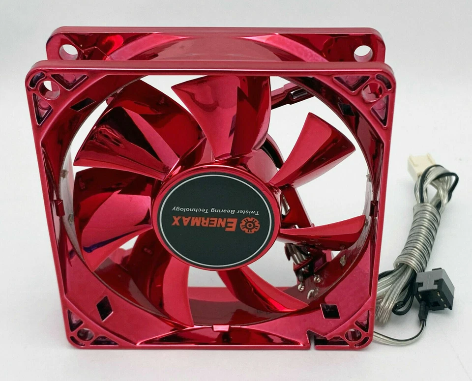Venta al por mayor Paquete de 5: NUEVO 80mm Rojo LED Kit de matriz de ventiladores de refrigeración para minería/juegos abiertos Foto 3 de 4