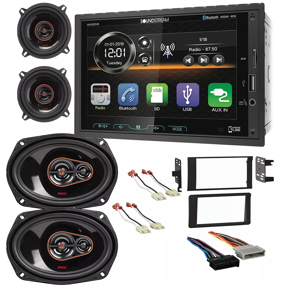 6.2 Car Stereo Radio install Kit +Speaker Package for 1998-2001 Dodge RAM  1500