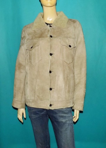 Jacke Frau Chevignon IN Leder Lainée Beige Größe L - Bild 5 von 10