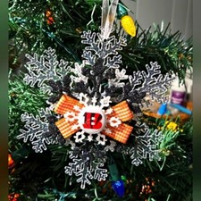 NWT Cincinatti Bengals Ornament Football Souvenir Christmas Holiday Decor OOAK