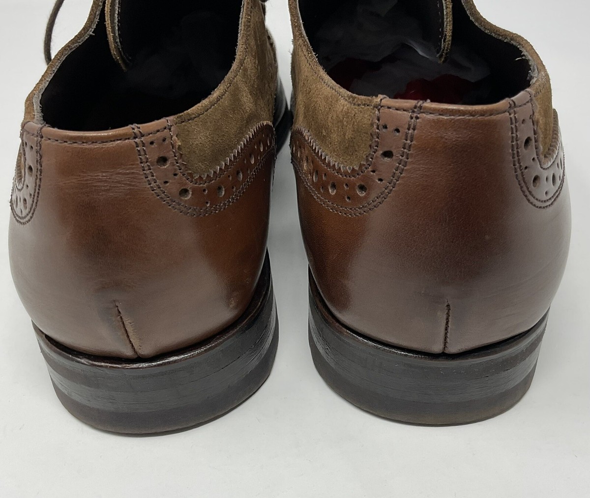 Rizzo Mens Wingtip Oxford Shoe Size US 12 EU 45 Brown  display picture 1