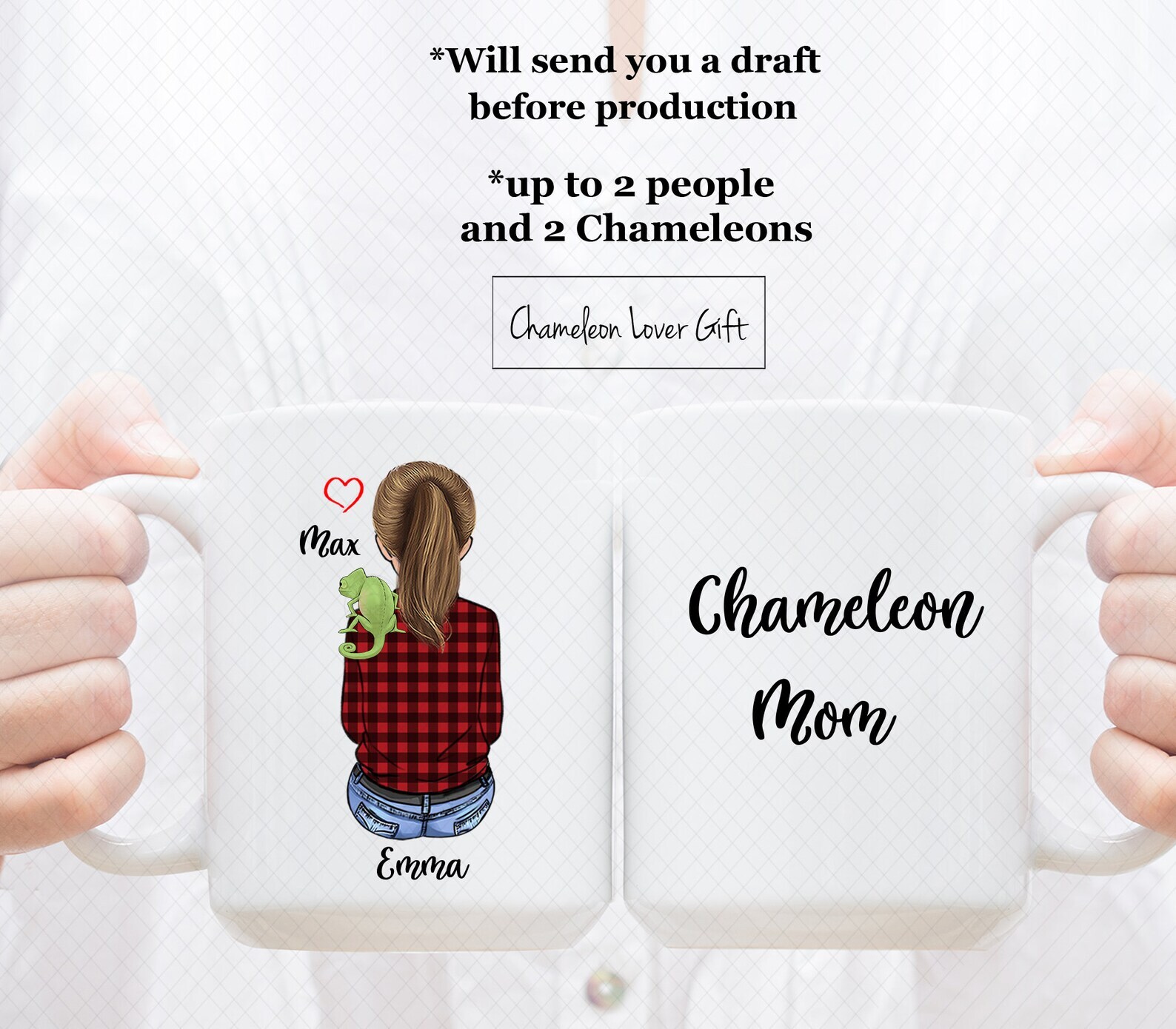 Custom Chameleon Mug Chameleon Dad Mug Chameleon Mom Mug Chameleon Lover Mug
