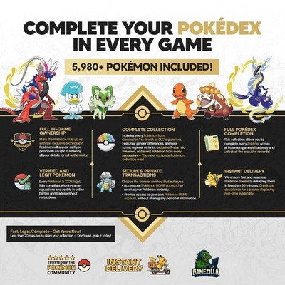 Pokemon Home Living Dex   Complete Pokedex for All Pokémon Games (Gen 1 9)