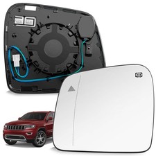 Left Driver Side Mirror Replacement Glass for Jeep Grand Cherokee 2013-2020 a...