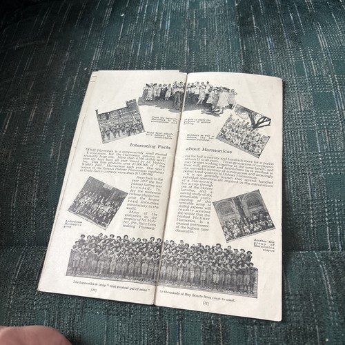 Folleto publicitario vintage de 1927 Cómo tocar la armónica Hohner - Imagen 11 de 13