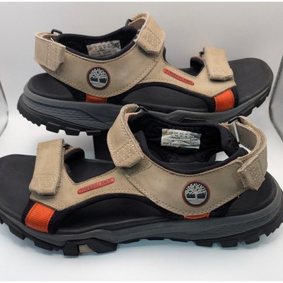 Timberland Garrison Trail Mens Sandals Tan Black Orange A29JS Size 11 Hiking