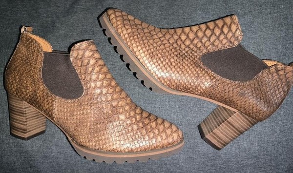Women Gabor Boots Brown Leather 38 #7SUX