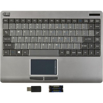 Adesso 2.4 GHz RF Wireless SlimTouch Mini Keyboard with Touchpad (WKB-4000US)