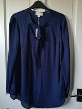 T. K Maxx Women's Vetiver Star Pattern Long Sleeve Blouse, Size 16