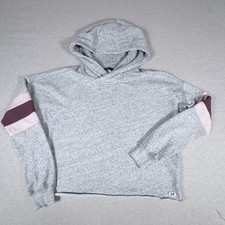 Abercrombie Fitch Small Crop Oversized Pullover Hood Sweatshirt Stripe Essential