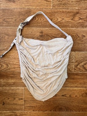 Windsor Beige Ruched Buckle Sleeveless Wide Strap Women's Top Size M